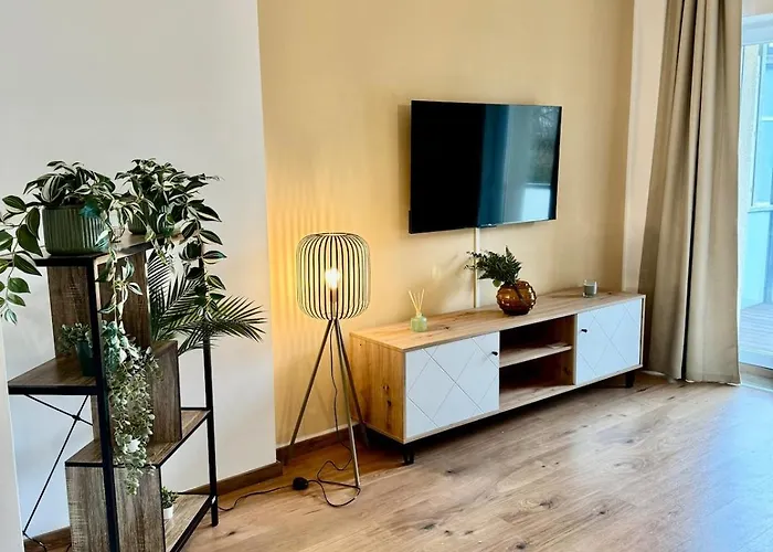 Fewo-palmtrees 3 - Grosse Und Moderne 2 Zimmerwohnung Mit Sued-west Balkon In Gladbeck-mitte Naehe Movie Park Und Arena Aufschalke * 格拉德贝克